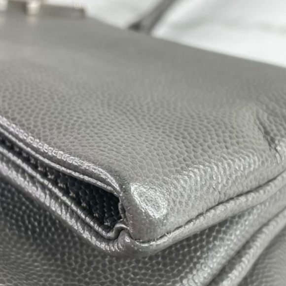 Saint laurent grey grain de poudre small crossbody/shoulder bag. - Picture 4 of 13